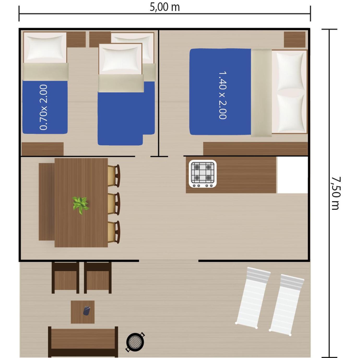 Koversada Camping Resort 브르사르 객실 사진